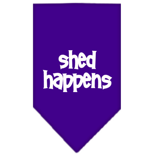 Shed Happens Screen Print Bandana Purple Large